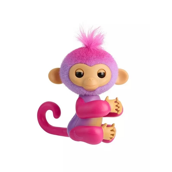 NEW Fingerlings Interactive Baby Monkey 70 Sounds & Reactions Charli Pink Purple - Picture 5 of 9